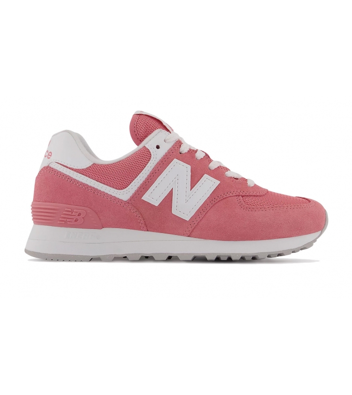 New balance  Basket 574 rose/blanche