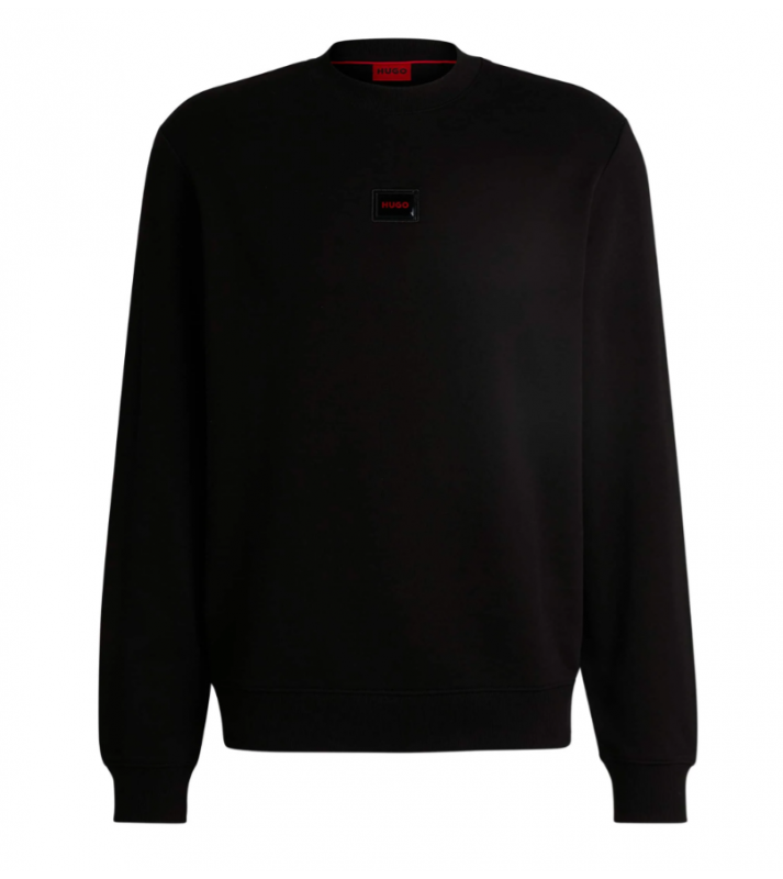 HUGO  Pull col rond noir