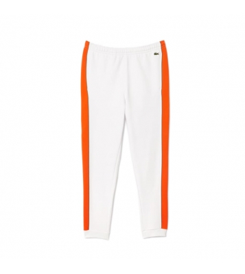 Lacoste  Pantalon molleton blanc/orange