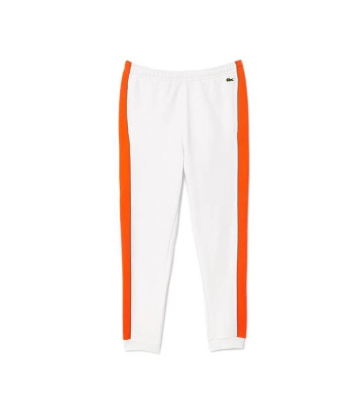 Lacoste  Pantalon molleton blanc/orange