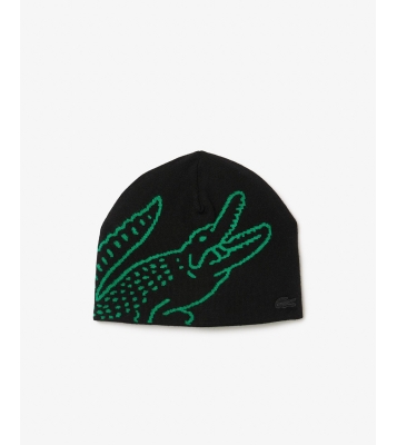 Lacoste  Bonnet en laine jacquard crocodile