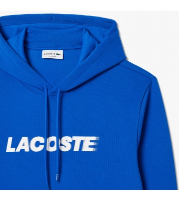 Lacoste  Sweat à capuche en piqué bleu