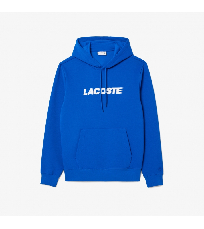 Lacoste  Sweat à capuche en piqué bleu