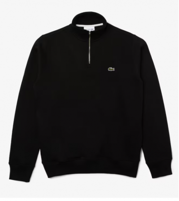 Lacoste  Pull 1/4 zippé col montant noir