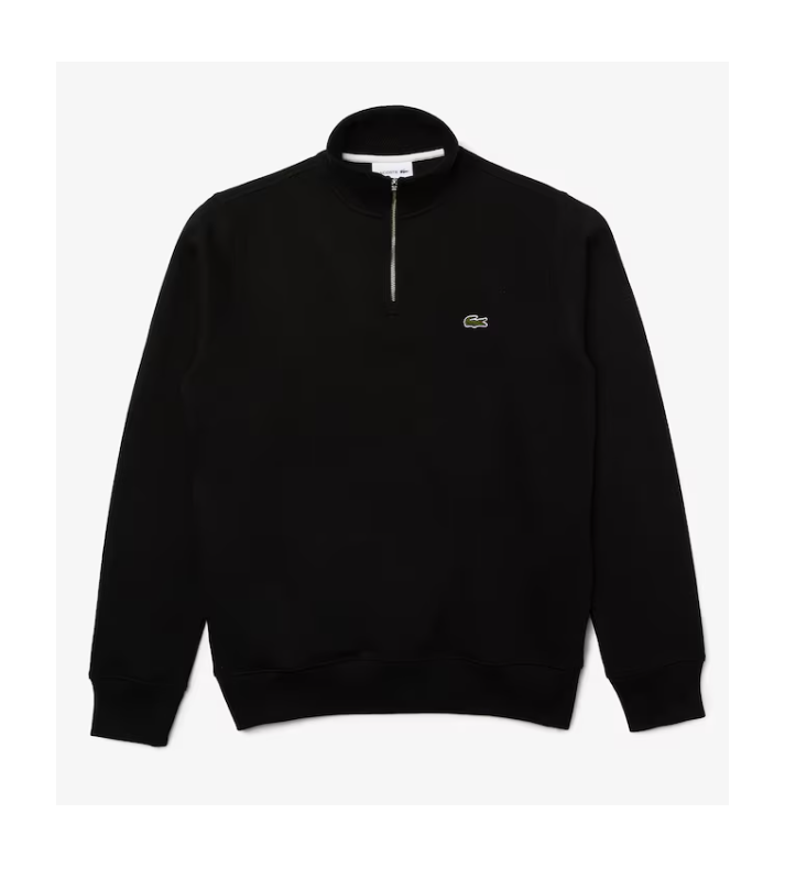 Lacoste  Pull 1/4 zippé col montant noir