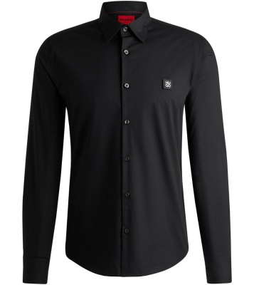 HUGO  Chemise Slim fit noir