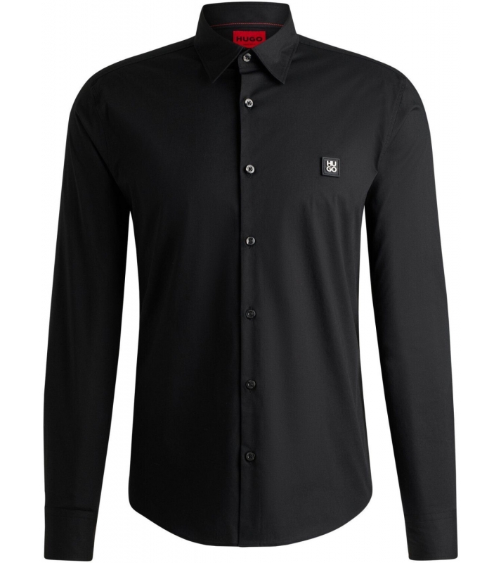 HUGO  Chemise Slim fit noir