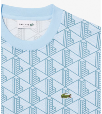 Lacoste  T-shirt à col rond monogramme en coton