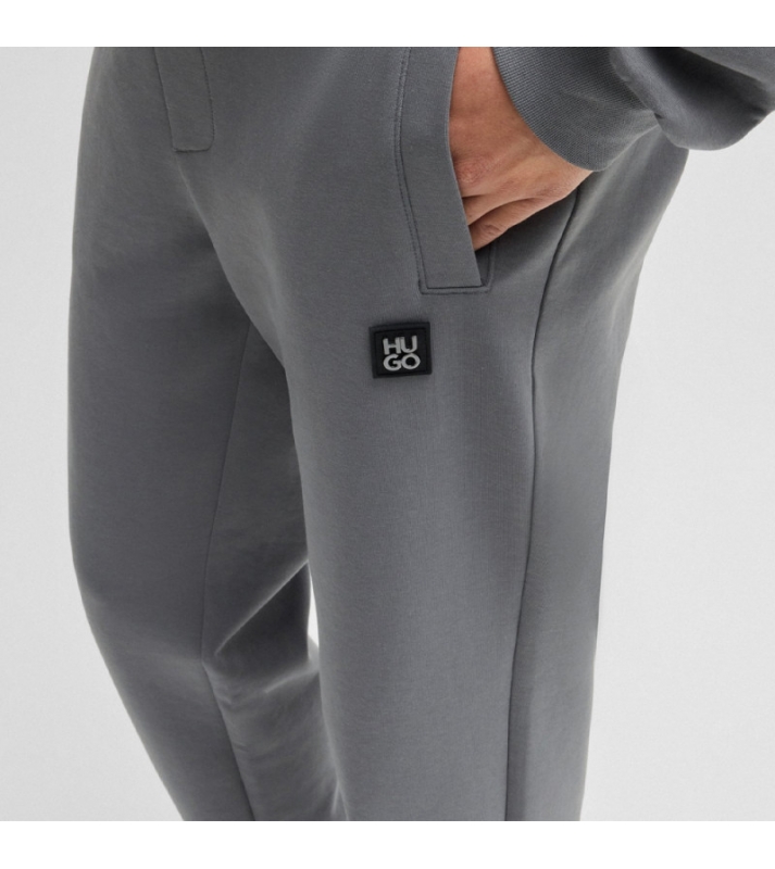 HUGO  Pantalon de survêtement en coton mélangé gris