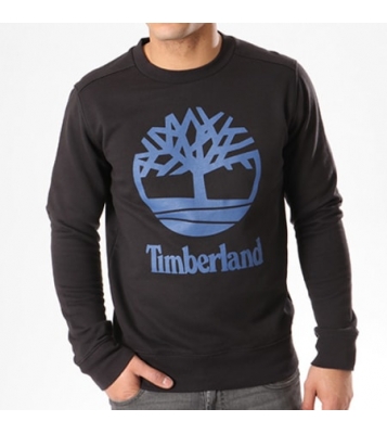 Timberland  Pull crewneck stacked noir logo bleu