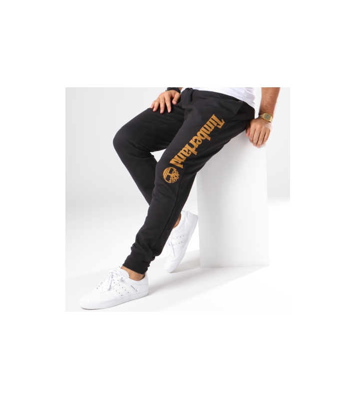Timberland  Pantalon de jogging noir logo jaune