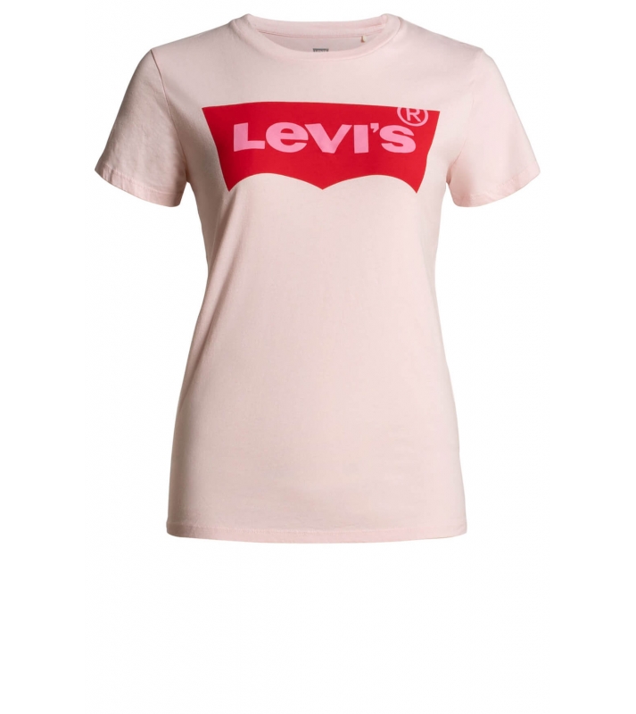 Levi's  Tshirt rose logo rouge