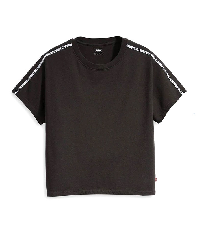 Levi's  T shirt Noir logo sur épaules