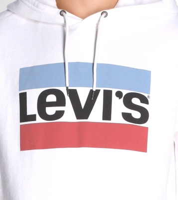 Levi's  Pull Blanc Logo Levi's