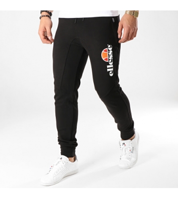 Ellesse  Pantalon de jogging noir logo blanc