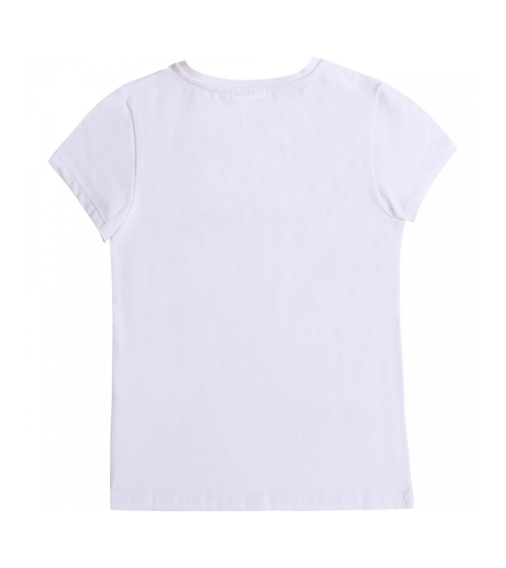 BOSS  Tshirt blanc en coton logo argentée