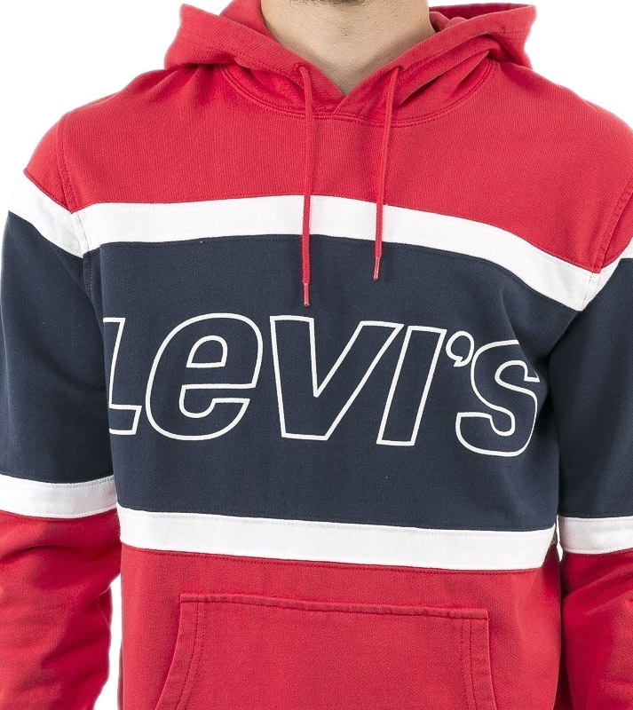 Levi's  Sweat Capuche Pieced Rouge