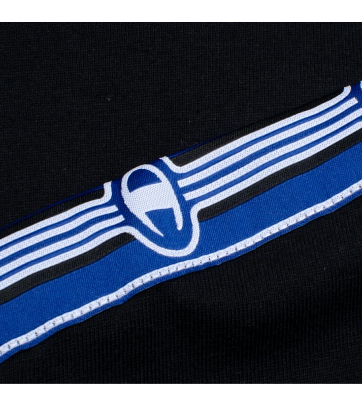 Champion  Tshirt noir logo bleu épaules