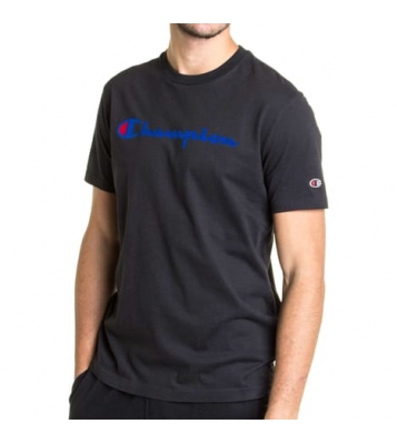 Champion  Tshirt noir basique logo bleu
