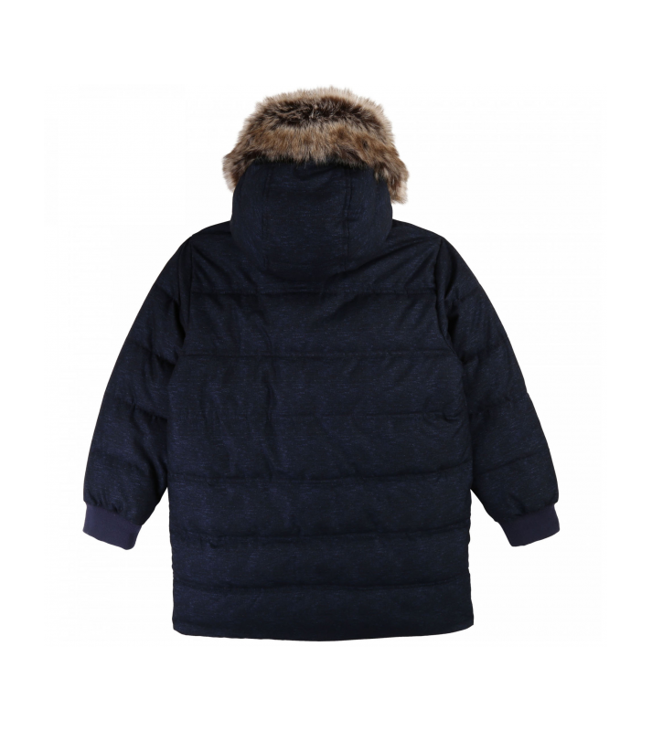 Timberland  Manteau bleu avec capuche fourrure amovible 4 poches extérieur