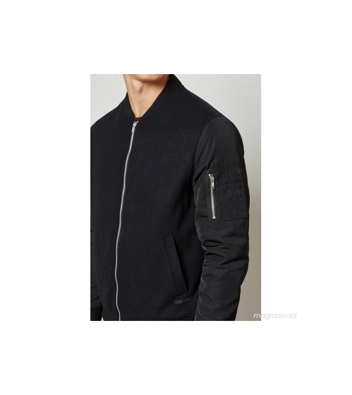 Jack & Jones  Veste Bomber bimatière noir