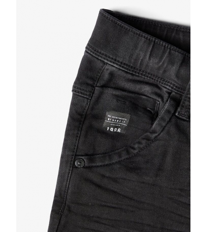 Name-it  Jeans noir coupe droite avec cordon