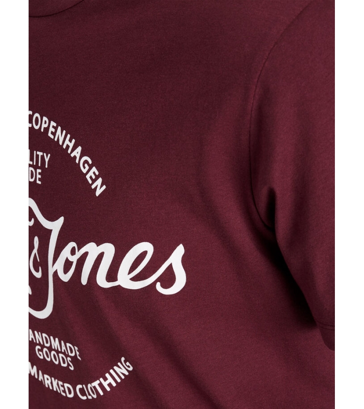Jack & Jones  Tshirt bordeaux logo blanc
