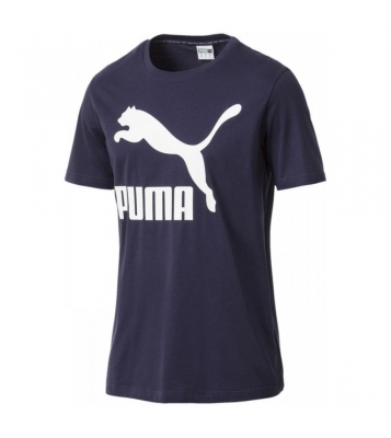 Puma  Tshirt marine logo blanc