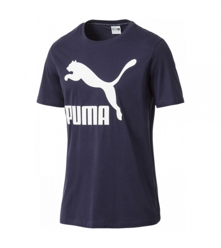 Puma  Tshirt marine logo blanc