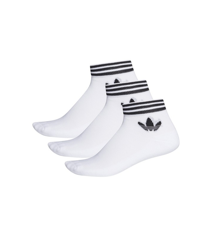 Adidas  Lot de 3 paires de chaussettes blanches avec bandes noir