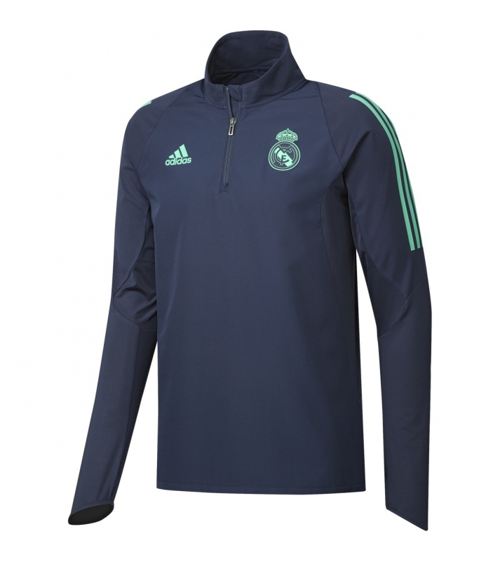 Adidas  Veste training Real Madrid 1/4 zip bleu