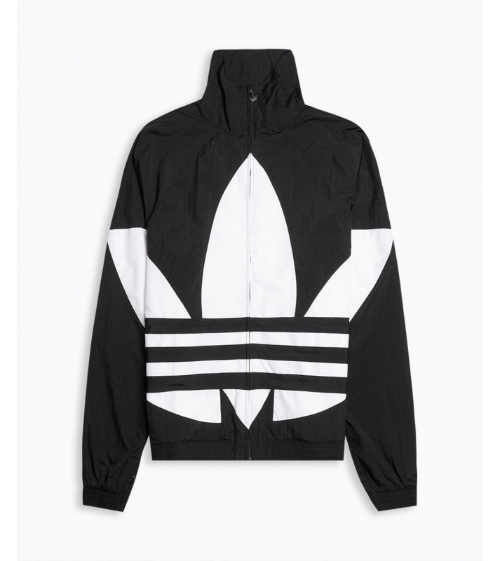 Adidas  Veste à zip Originals noir big logo blanc