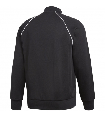 Adidas  Veste de jogging à zip noir à bandes blanche