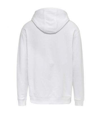 Tommy Hilfiger  Sweat à capuche TJM Bold blanc big logo bleu