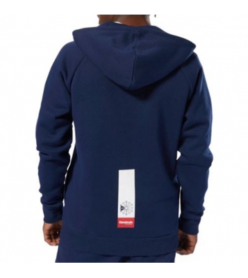 Reebok  Sweat à capuche 1/4 zip marine