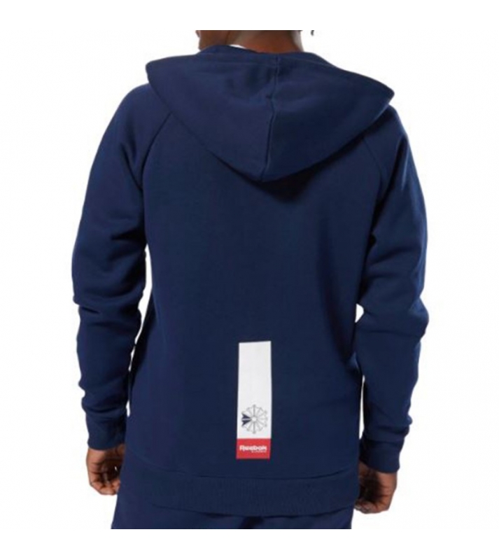 Reebok  Sweat à capuche 1/4 zip marine