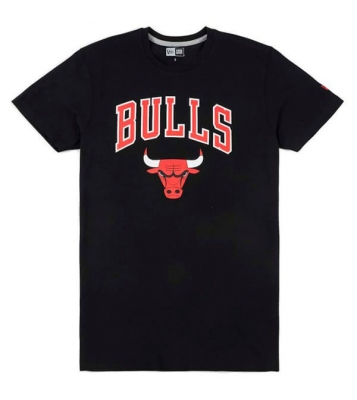 New era  Tshirt Chicago Bull noir logo rouge