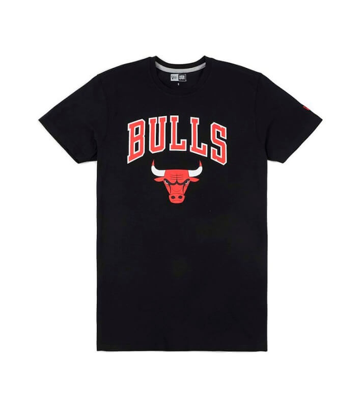 New era  Tshirt Chicago Bull noir logo rouge