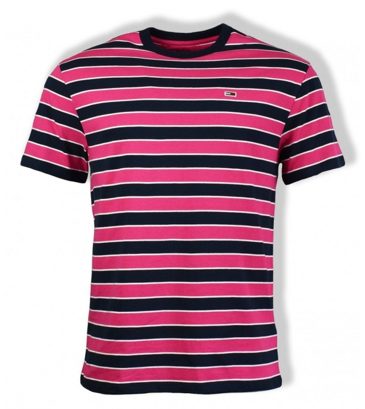 Tommy Hilfiger  Tshirt à rayures rose et noir