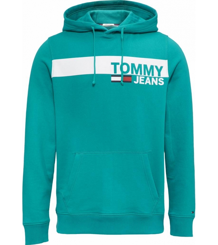 Tommy Hilfiger  Sweat à capuche logo poitrine vert