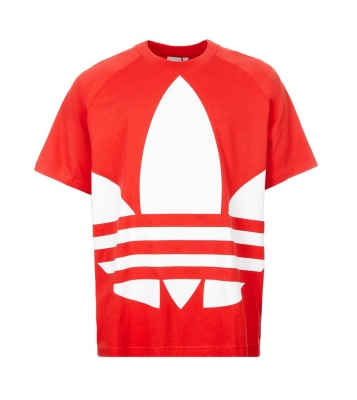 Adidas  Tshirt Originals rouge big logo blanc