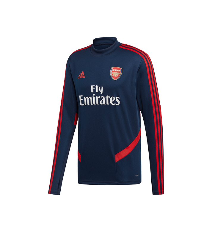 Adidas  Pull training Arsenal Anthem bleu logo rouge