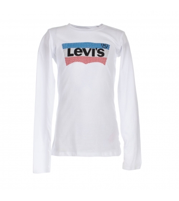 Levi's  Tshirt à manches longues blanc logo étoiles