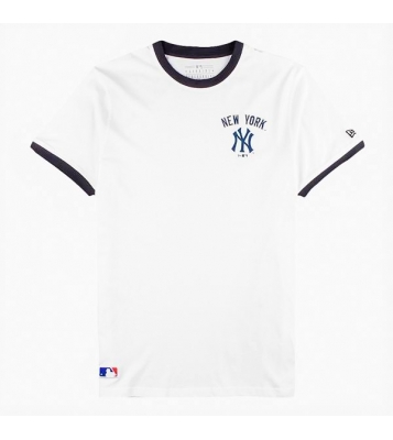 New era  Tshirt New-York Yankees blanc logo bleu