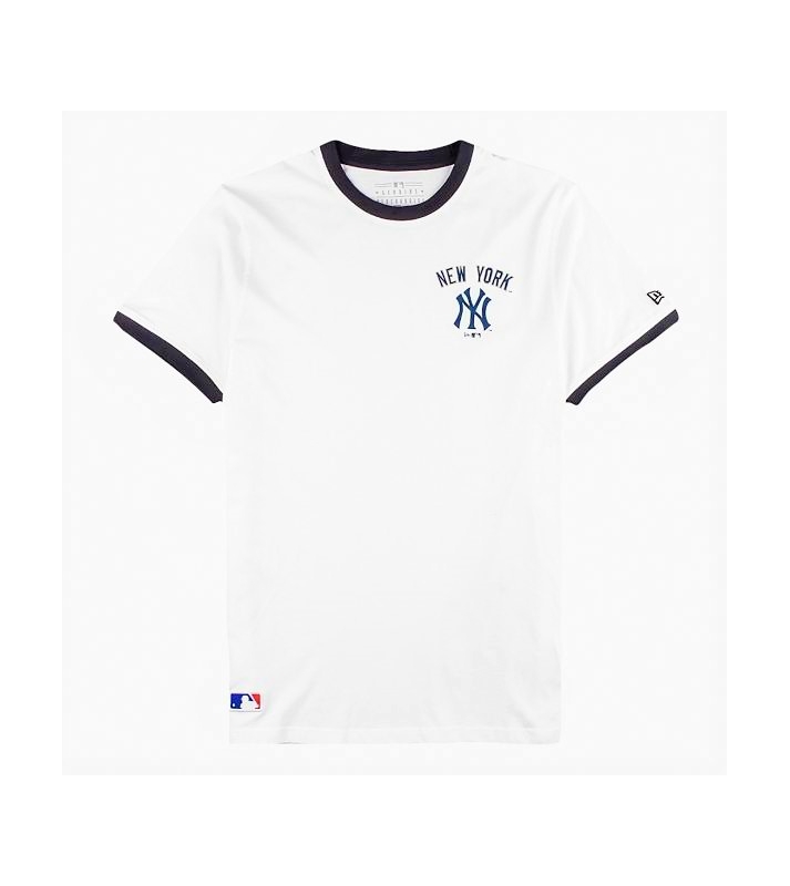 New era  Tshirt New-York Yankees blanc logo bleu
