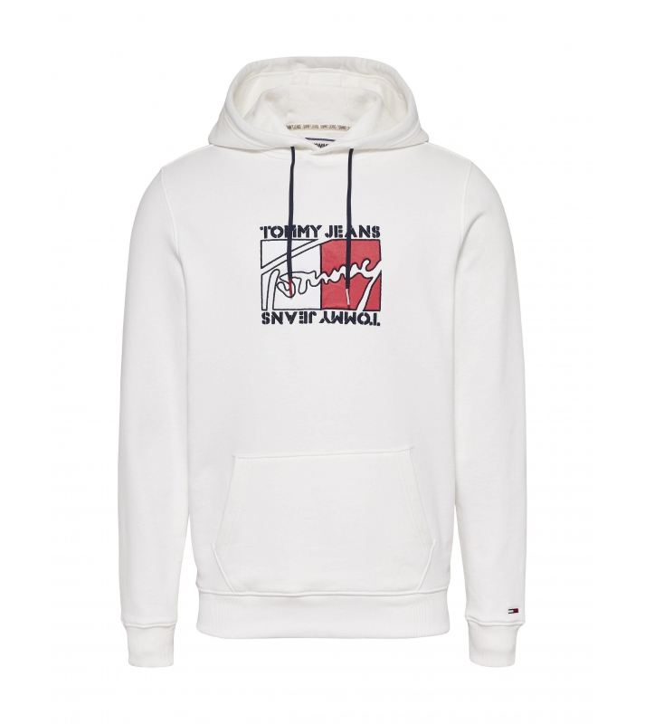 Tommy Hilfiger  Sweat à capuche TJM Essential blanc logo poitrine