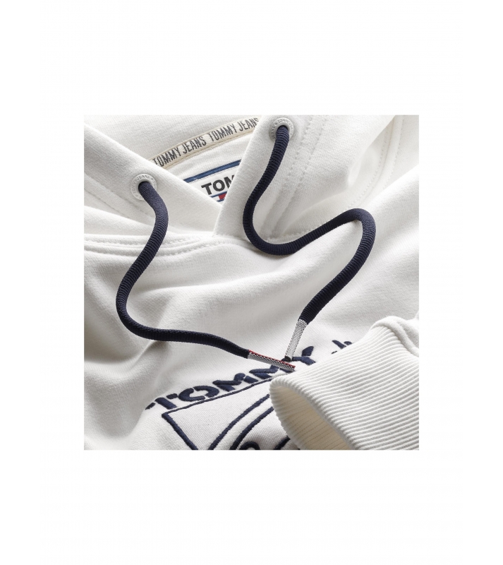Tommy Hilfiger  Sweat à capuche TJM Essential blanc logo poitrine