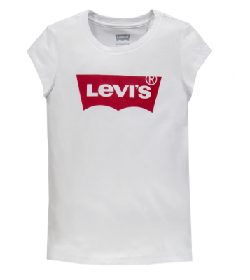 Levi's  Tshirt blanc logo rouge basique filles