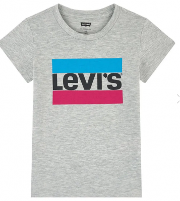 Levi's  Tshirt gris logo multicolore filles