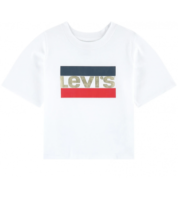 Levi's  Tshirt croc top blanc logo tricolore